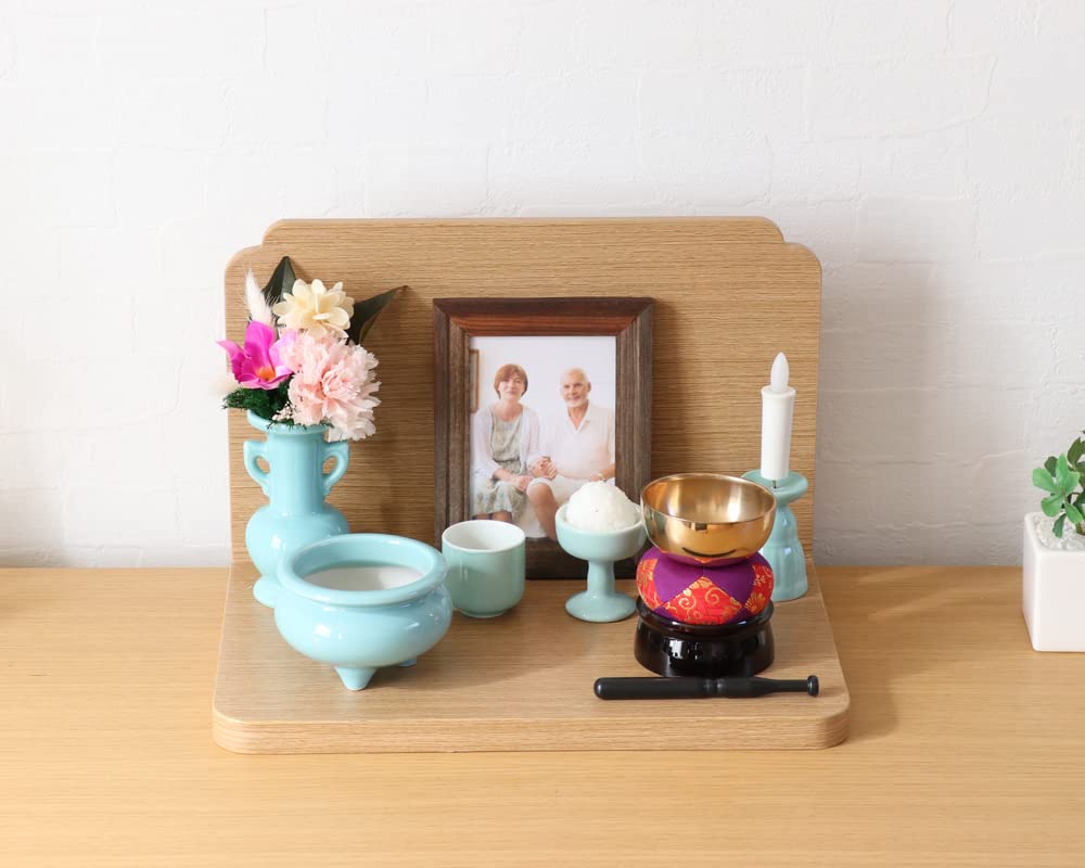 Mini Buddhist Altar, Open Type "Stage ONE" Light Color, for Home Memorial Service