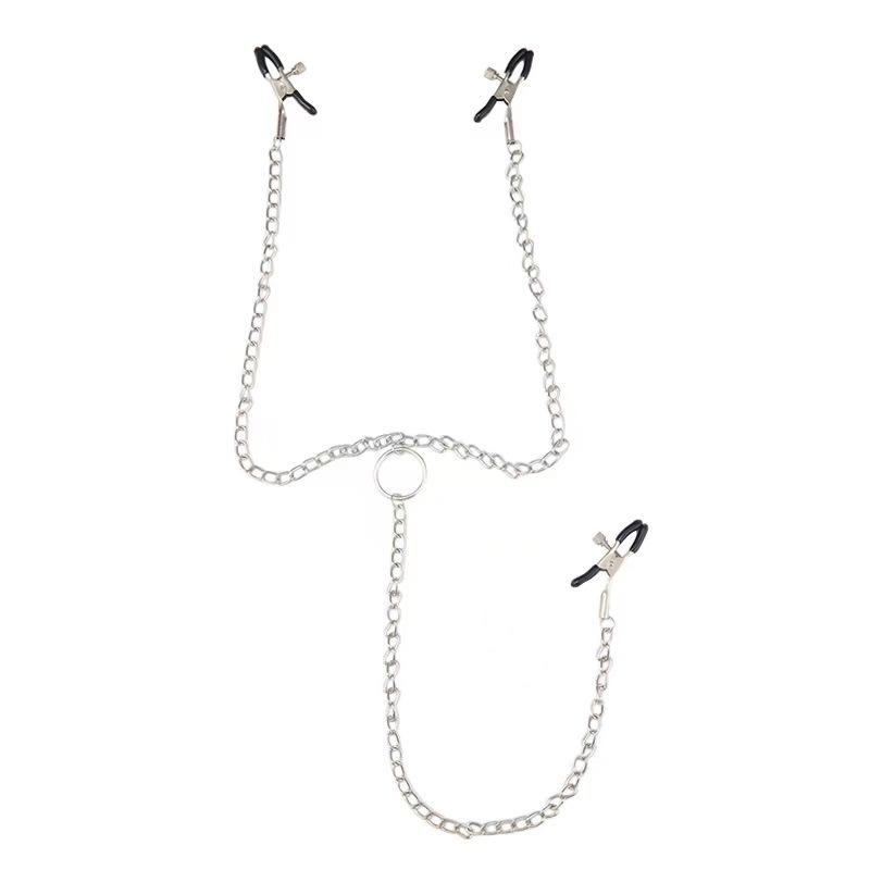 3 Style Metal Nipple Clamps With Chain Bondage Slave Nipple Labia Clitoris Stimulator Sex Toys For Women Sexy Toys