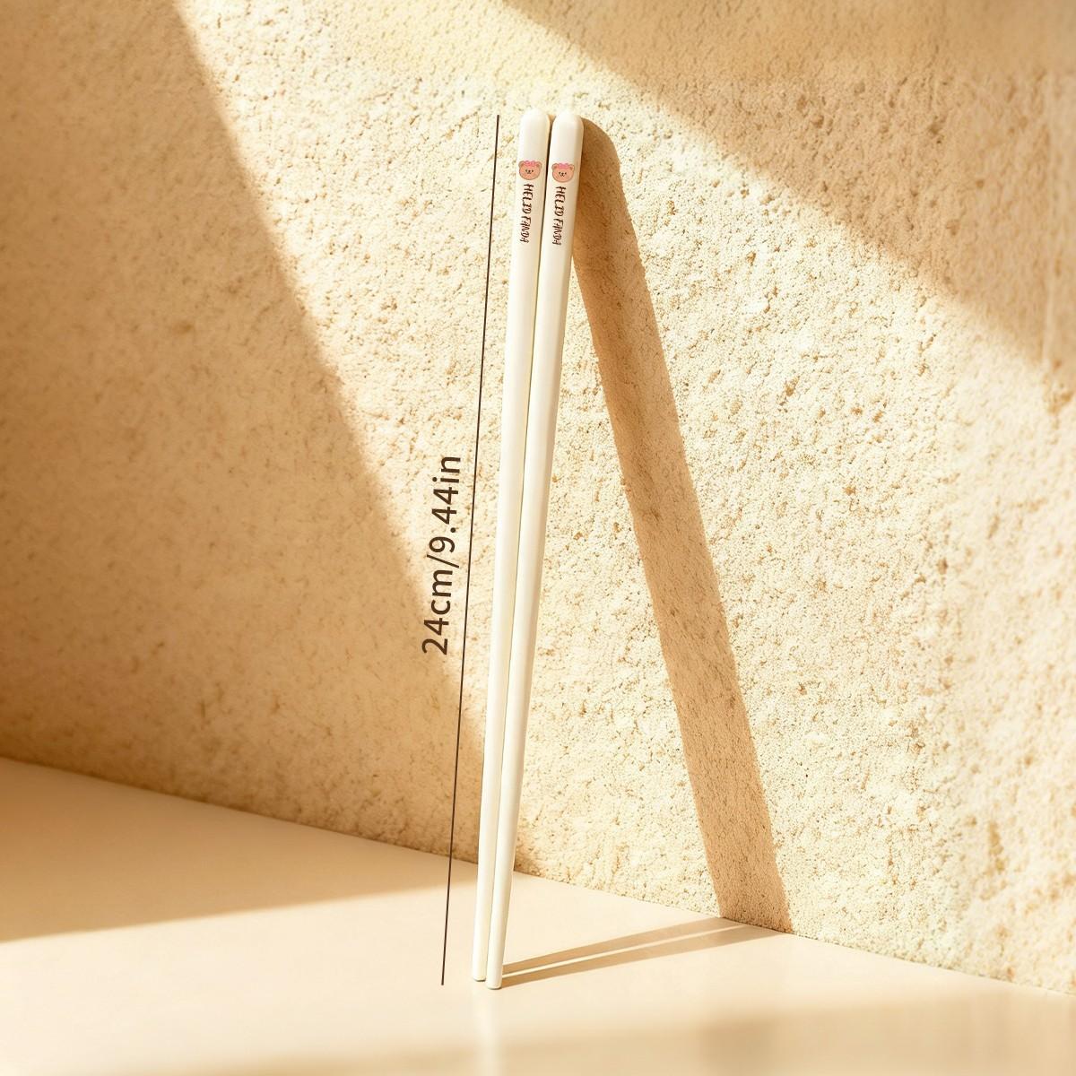 

Cartoon Ceramic Chinese Chopsticks Reusable Anti Slip & Anti Mold Chopsticks High-Temperature Resistant Sushi Sticks Tableware білий
