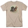 Wildlife Dachshund Pups Mens T Shirt Sand Officially Licensed