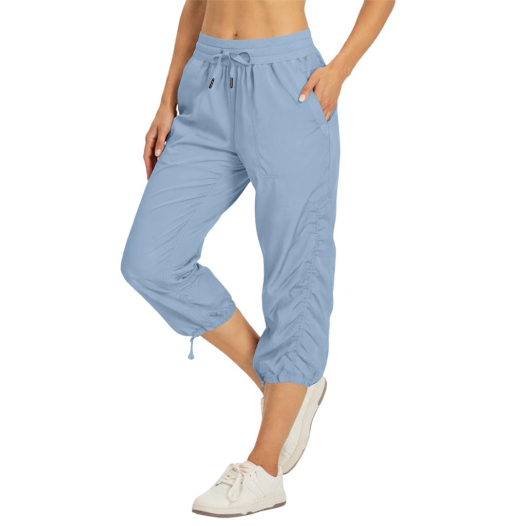 Women's Pleated Cargo Hiking Pants With Pockets