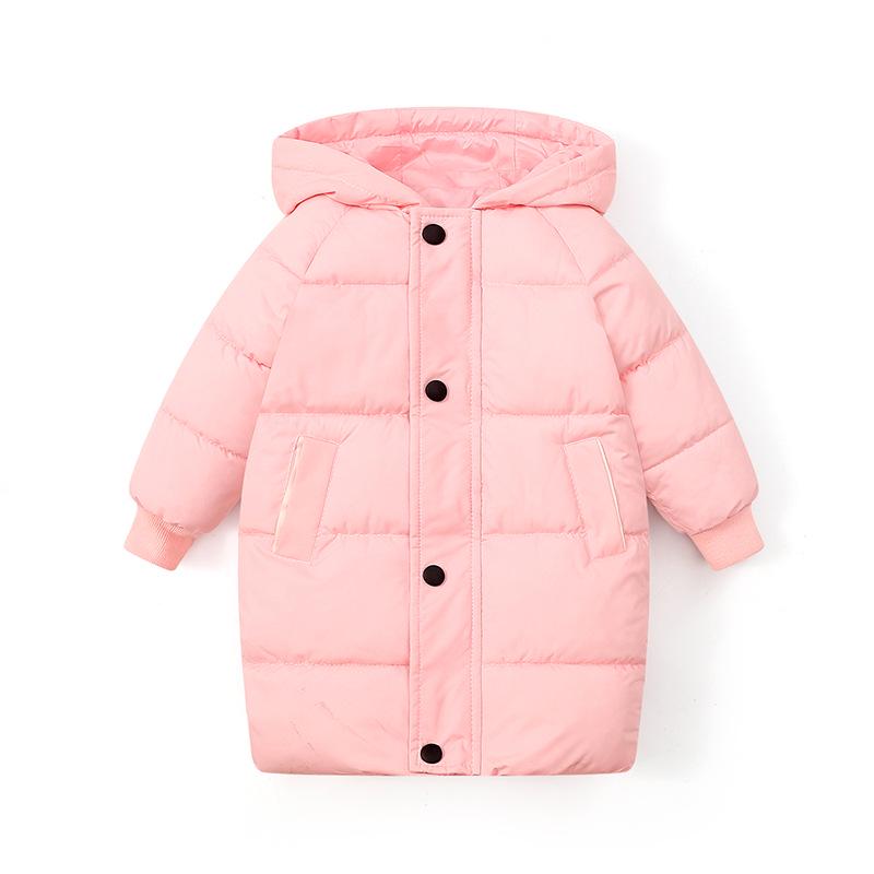 Kids' Mid-Length Winter Cotton Jacket for Boys & Girls - Korean Style