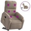 VidaXL Electric Massage Recliner Taupe 3204950