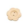 50PCS Round Clothing Button Flower Shaped Sewing Button Overcoat Wood Buttons  Clothing Sewing