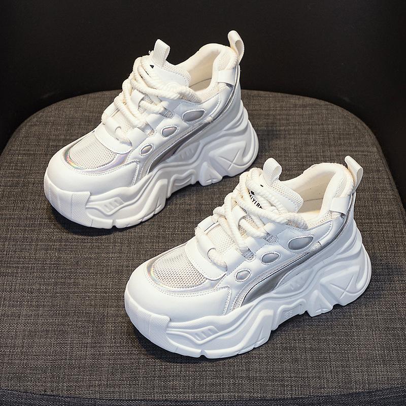 Spring New Inner Height Increase Dad Shoes Women's Casual Fashion Sports Shoes Women's Versatile Trendy Muffin Platform Shoes