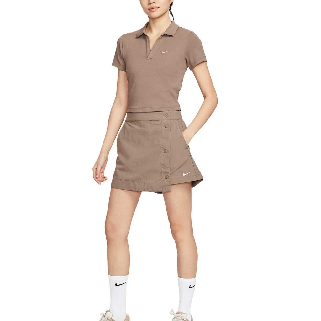Nike Sportbekleidung Essentials Mode Minimalistisch Stilvoll Lässige Shorts Damen Shorts Nerzbraun HM6980214