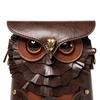 Owl MINI shoulder bag, studded PU leather, women's shoulder bag, contrasting color, medieval steampunk style