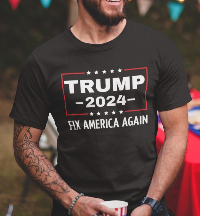 

Donald Trump Shirts Political T-shirts Funny Trump 2024 shirt Fix America Again L
