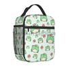 Cute Frog Lunch Bag for Women Boys Girls Portable Lunch Box Reusable Cooler Tote Bag for Office Work School Picnic Beach Travel