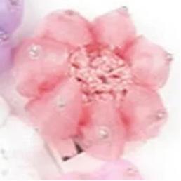 

1 Pcs Fashion Elastic Colorful Satin Hairpin Braid Set Crochet Hair Stick Dance Net Flower Hair Accessories rose red 1PCS