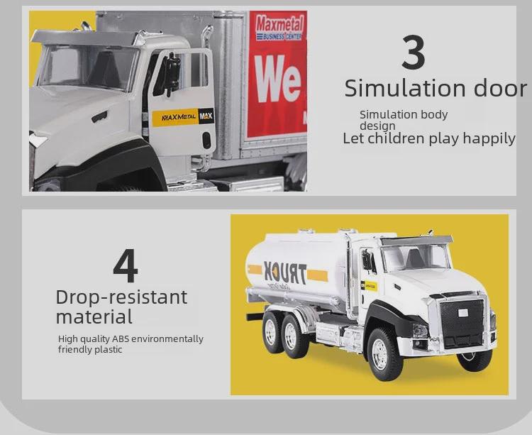 Alloy Construction Vehicle Set for Kids Ages 3-6: Mixer, Excavator, Dump Truck