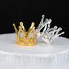 5Pcs Small Rhinestone Tiara Crown Cake Decoration Tiny Baby Crown Cake Topper For Flower Arrangements Birthday Wedding Decor
