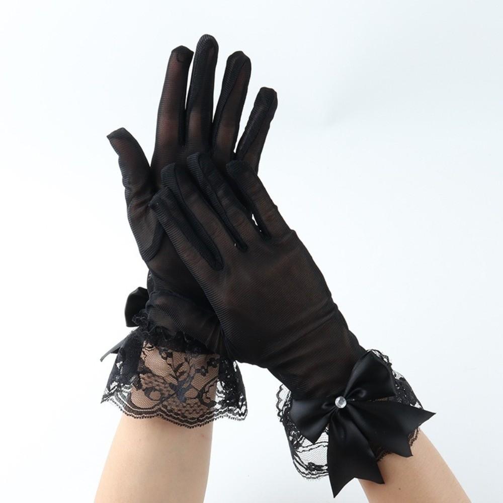 1Pairs Sexy Wedding Bridal Gloves Breathable Tulle Gloves New Bridal Gown Mittens Party Dress