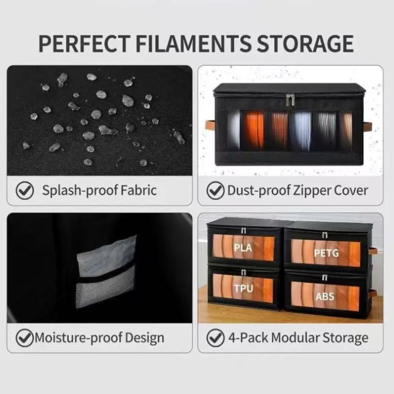 Filament Storage Box for PLA PETG ABS 3D Printer Filament Moisture Free Sealed Container for Home Printing Setup