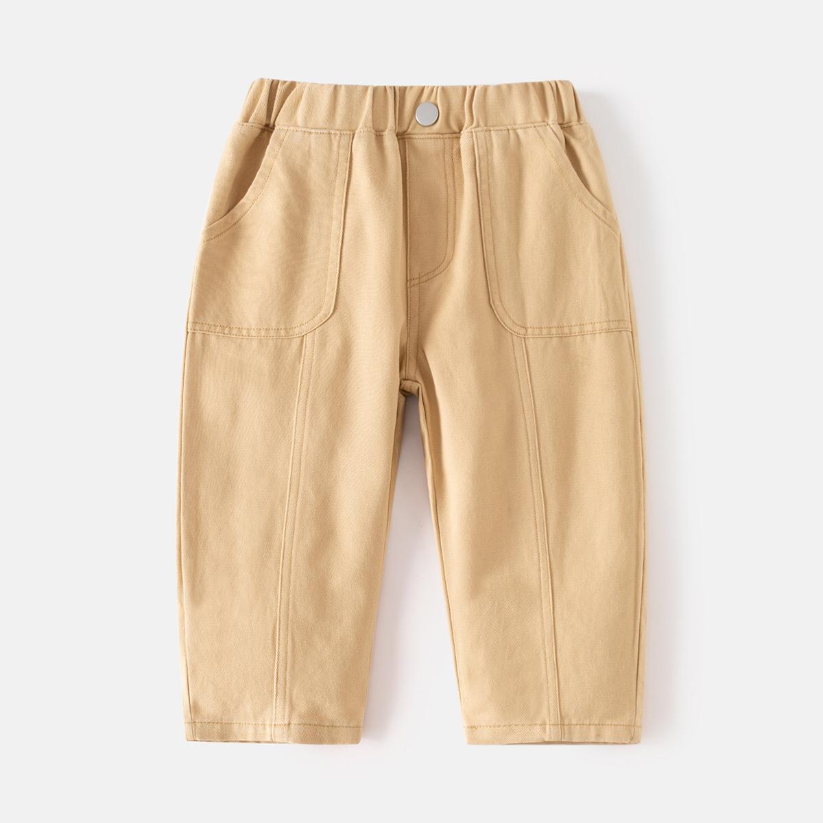 

Children s pants New boys casual trousers Korean version of baby splicing pants 130cm