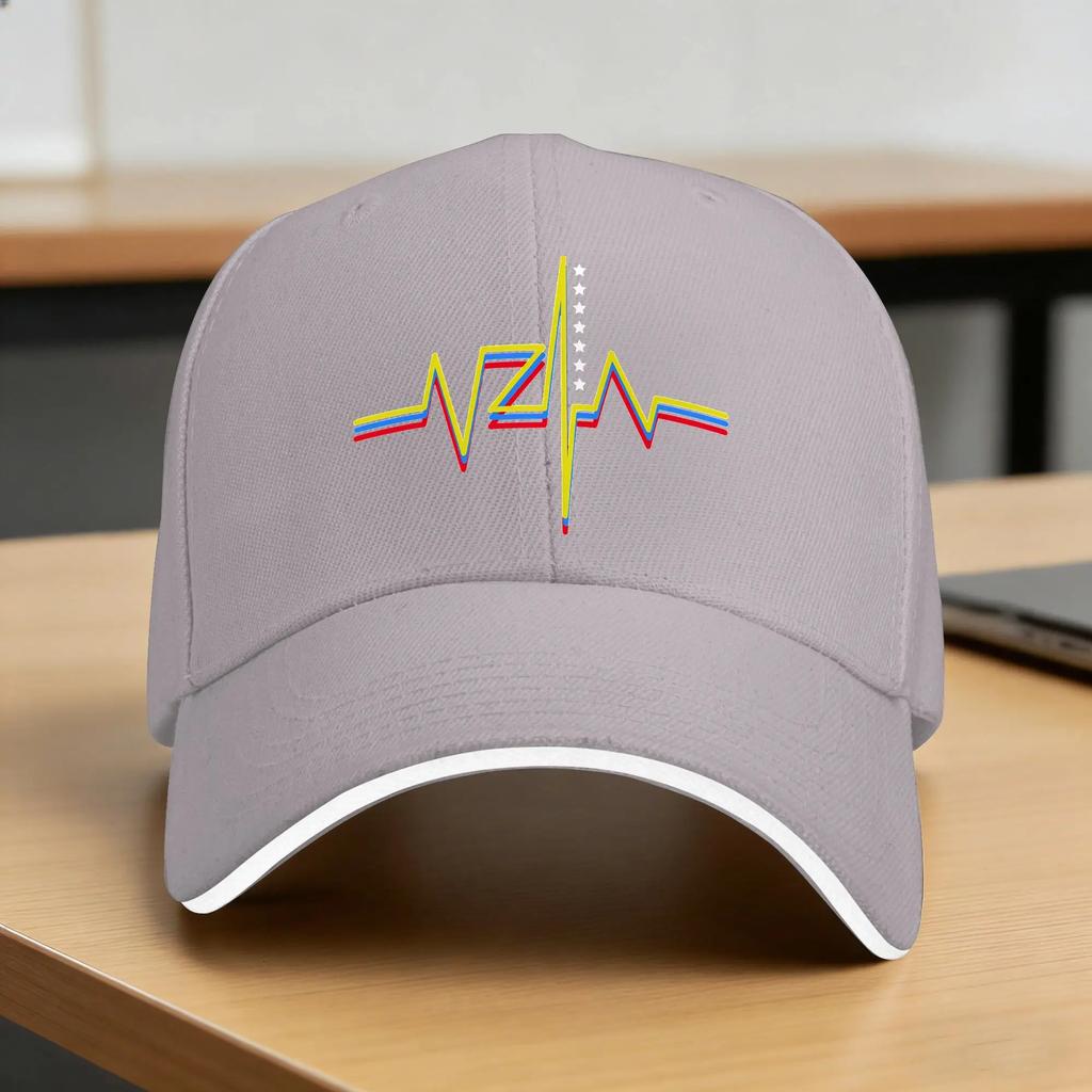 Summer Casual Baseball Cap Venezuelas VZLA Heart Flag Kpop Rock Trucker Hat For UnisexTeens Breathable  Vintage Baseball Caps