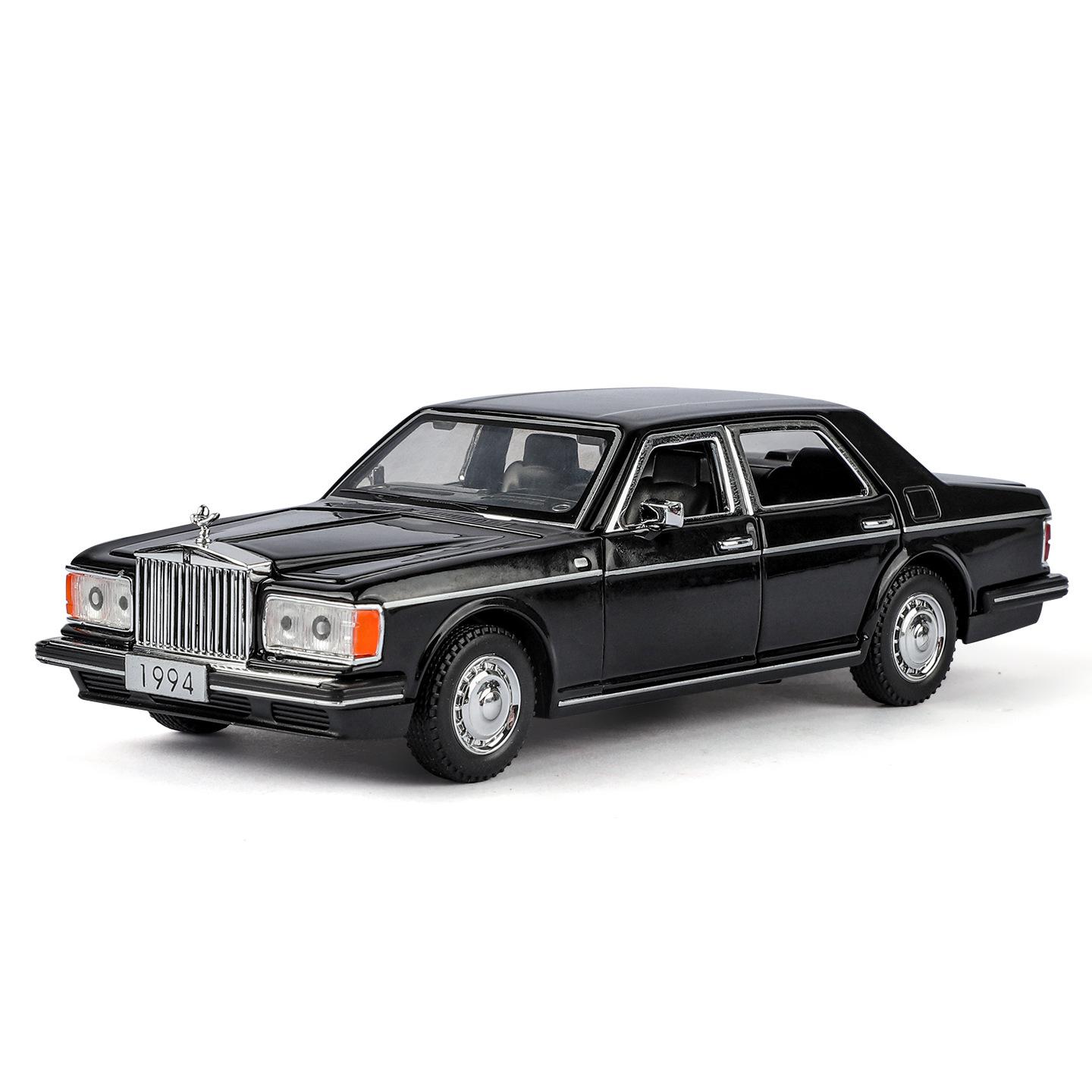 

1/32 Модель автомобиля из сплава Rolls Royce Silver Seraph, звук и свет, инерционный механизм, детская игрушка, коллекционные предметы, подарок на день рождения чёрный