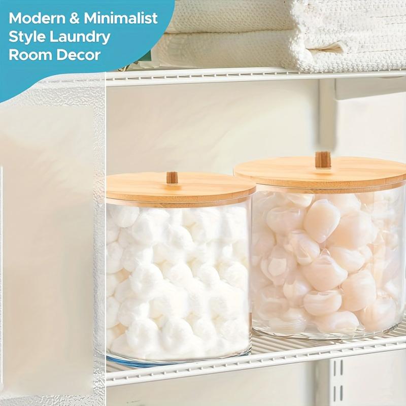 1/2/3PCS Storage Organizer Canister Apothecary Jars with Lid Bathroom Canister Accessories for Home Desktop Snacks Holder Box
