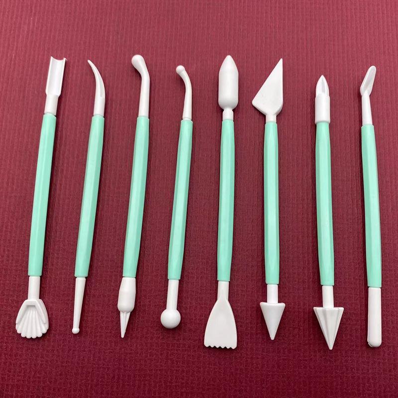 

8cps, Clay Modeling Sculpting Tools, Dual Head Design, Multiple Shapes, Widely Used - Ceramic Clay Molding Clay Embossing Tool.