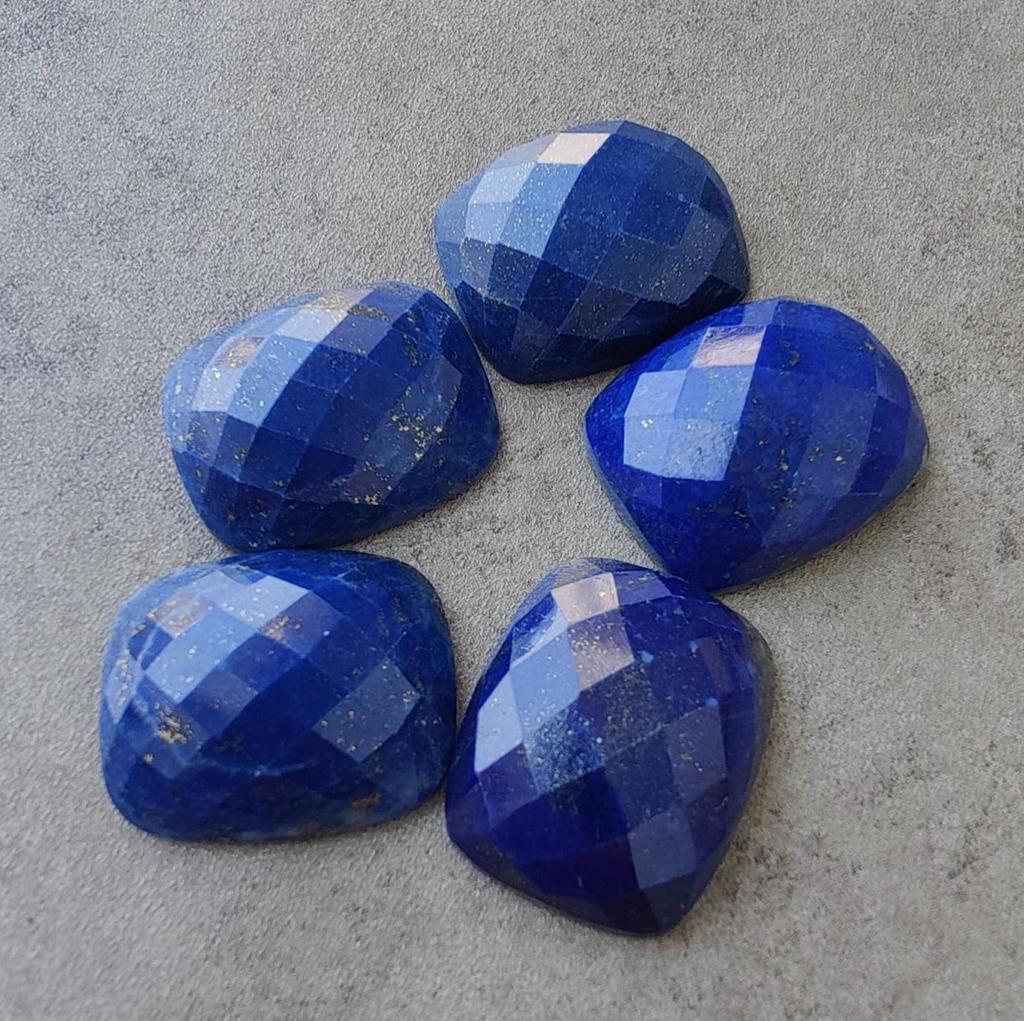 Lapis Lazuli Rectangle Cushion Checker Cut Gemstone | Calibrated Loose Gemstone for Jewelry Making & Wholesale