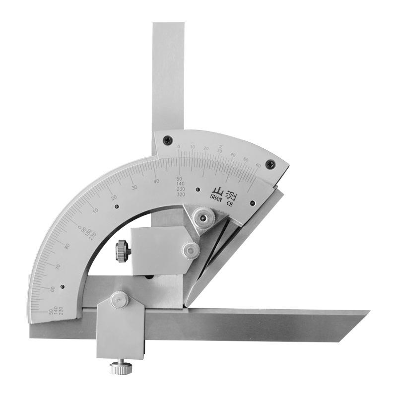 Shan Ce High-Precision Stainless Steel Universal Angle Ruler, 0-320° Protractor, No Parallax 0-320 Degrees