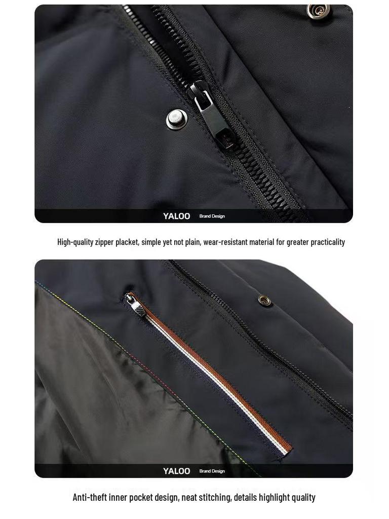 Men's 2025 Winter Thick Duck Down Hooded Jacket for Cold Protection
