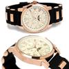 Salvatore Marra Watch Moon Phase Multi-Calendar 50m Waterproof Business Formal Men's Rubber Strap Limited Model White Pink Gold