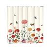 Duschvorhang Wasserdicht Und Schimmelresistent 3D Digitaldruck Pflanze Blume Und Gras Duschvorhang Badezimmer Trennvorhang