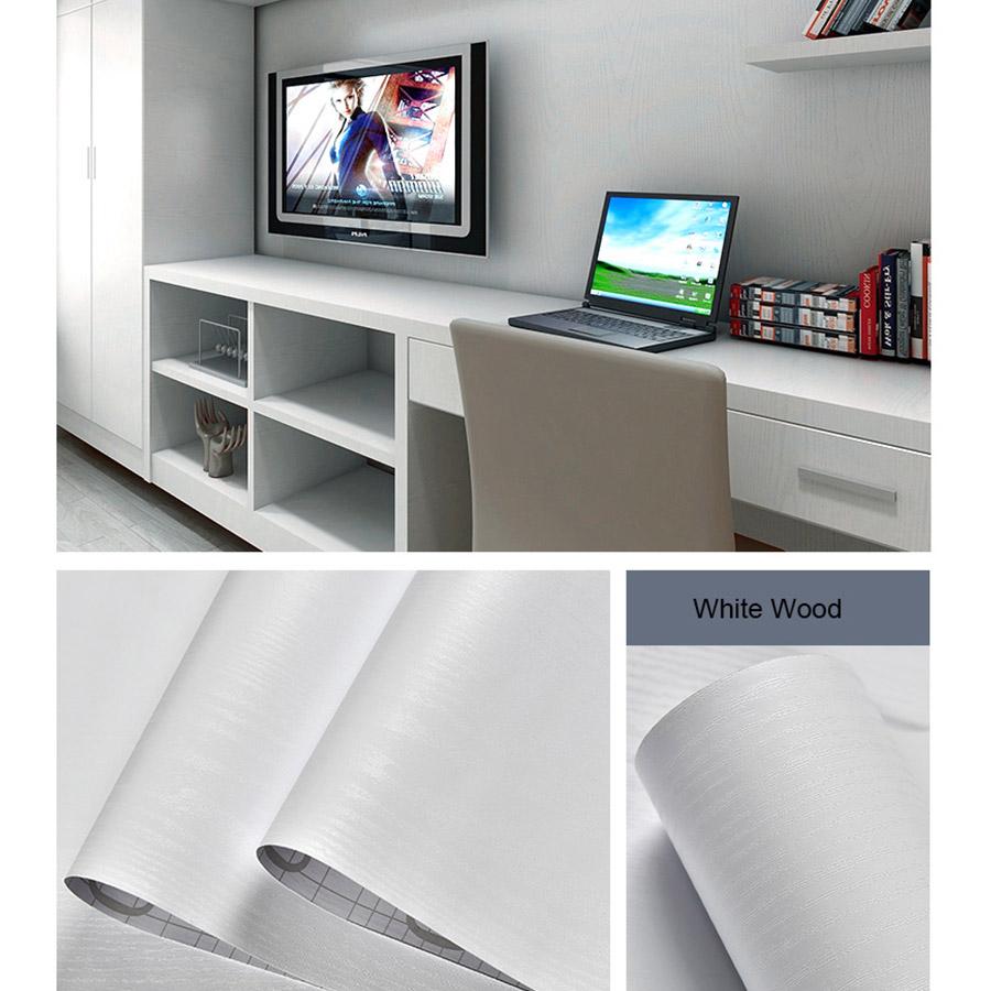YUNPOINT Wood Grain Self-Adhesive PVC Wallpaper Tabletop Renovation Stickers Bedroom Wardrobe Cabinet Waterproof Decorative Film