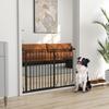 Wide Dog Safety Gate, with Door Pressure, for Doorways, Hallways, Staircases - Black