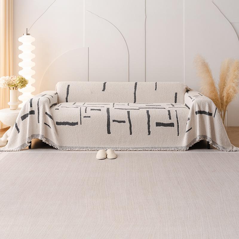 Nordic Simple High Sense Autumn and Winter Sofa Cover Cloth Plush Sofa Towel Sofa Cover Anti-Scratching Sofa Cover