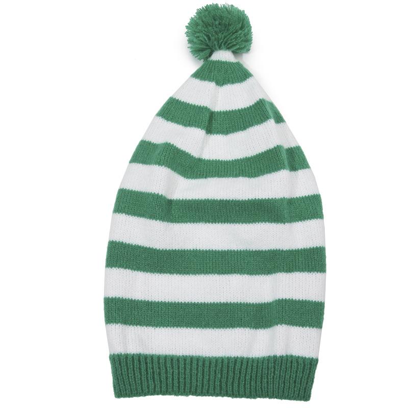Adult Christmas Knitted Hat Elf Santa Beanies Santa Red and Green Knitted Crochet Hat