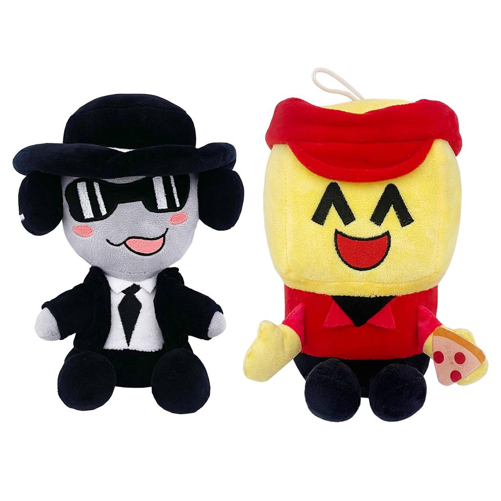 Forsaken Chance & Pizza Plush Toy, Roblox Game Character Stuffed Doll, Soft Cute Plushie Fans Birthday Gift
