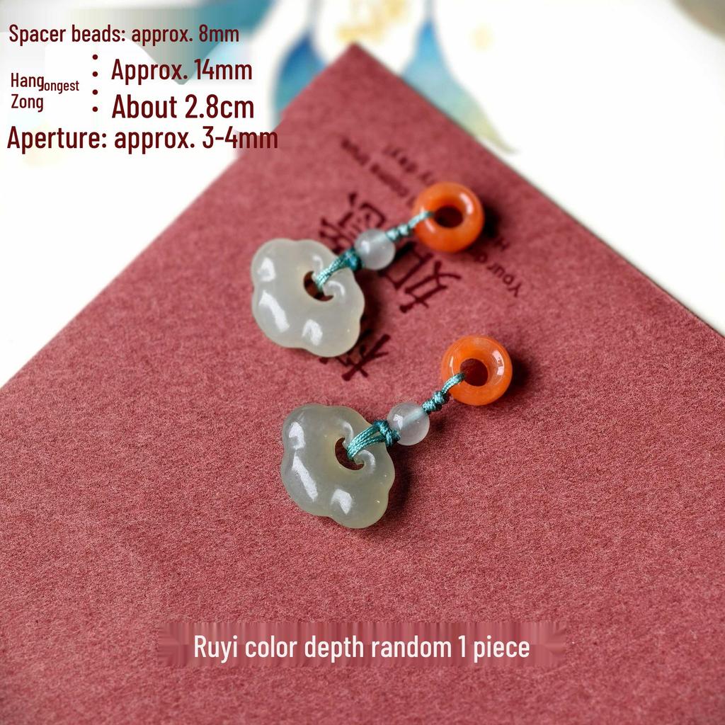 Southern Red Agate & Hetian Jade Beaded Bracelet with Pendant