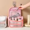 1pc-Translucent Waterproof Wash Gargle Bag Frosted Toiletry Kits For Women Girls Travel Cosmetic Bag Portable Makeup Organizer