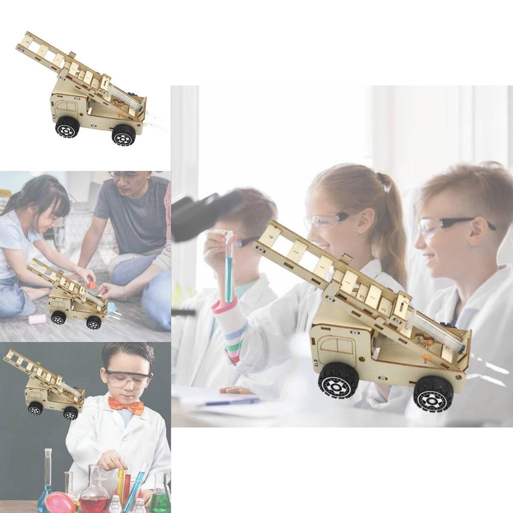 Large Children's Science Experiment Diy Elevator Cloud Fire Truck Primary School Physics Small Production Material Package Steam Science Education Kit