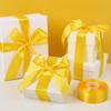 1-1/2 Inches 25 Yards golden Satin Ribbon, Solid Fabric Ribbon Roll for Flower Bouquets, Gift Wrapping, Wedding, Handmade Crafts