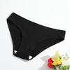 Damen Baumwoll-Slips Atmungsaktive Slips Niedrige Taille Slips Sport Einfarbig Weich Hautfreundliche Unterwäsche Tägliches Tragen S-XXL