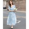 Demana Summer Tie-Dye Print Lyocell Blend Midi Dress