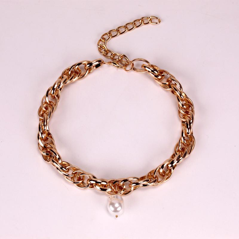 Retro Abnormal Pearl Necklace for Women Baroque Double Layer Pendant Necklace Fashion Anniversary Party Banquet Jewelry Gifts