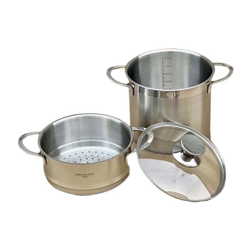 Thickened 304 Stainless Steel Steamer & Frying Pot for Baby Food & Household Use