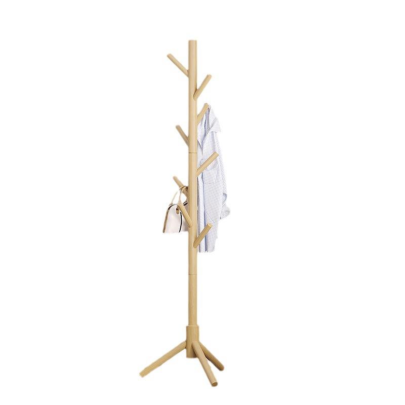 Milin Solid Wood Floor-Standing Coat Rack