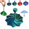 Expanded Visual Illusion Hexagon 3D Printing Whirling Spiral Ornaments  Party Games