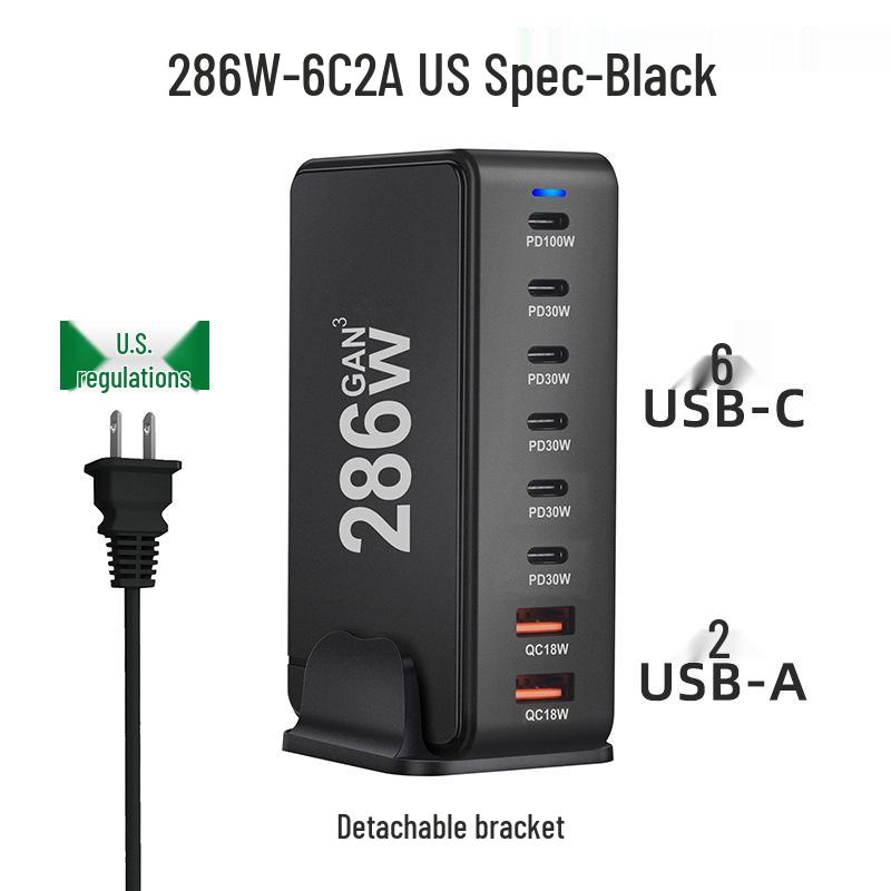 240W GaN PD Multi-Port Charger for Phones and Laptops - High Power Desktop Charging Station