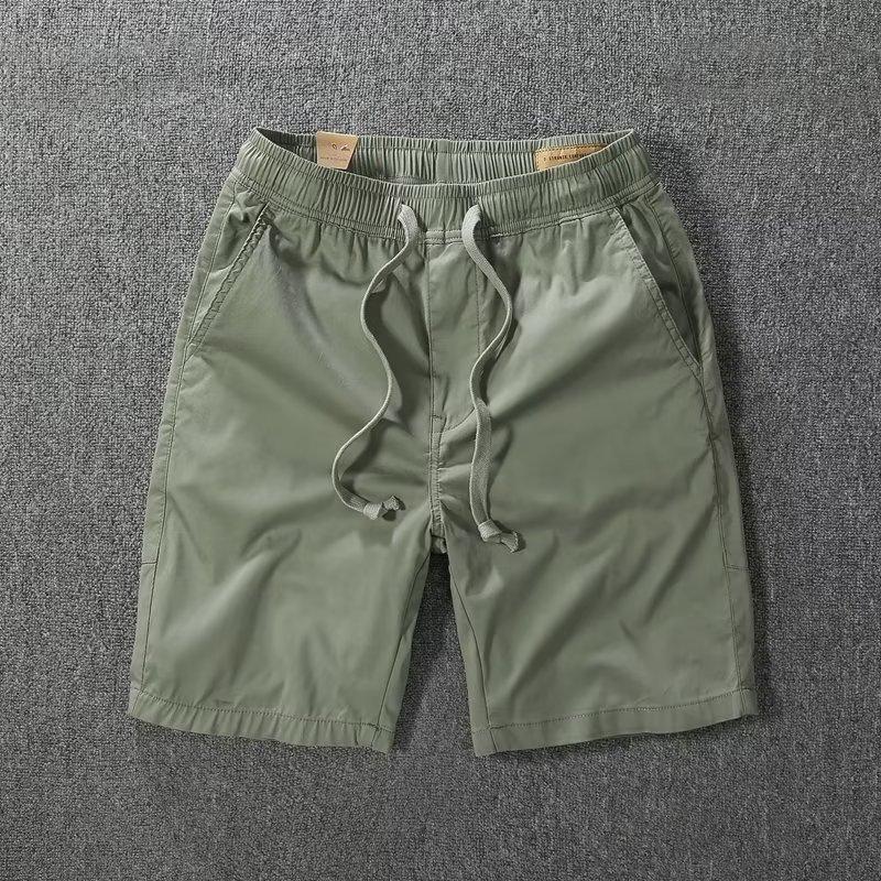 

Летние повседневные шорты для мальчиков, трендовая рабочая одежда, пятые брюки, однотонные универсальные спортивные брюки, мужские шорты M хаки