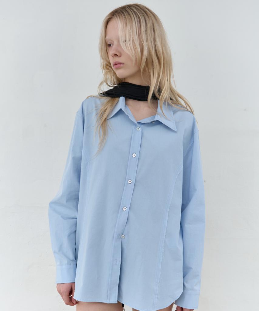 Seolan Vintage Cotton Shirt_Skyblue