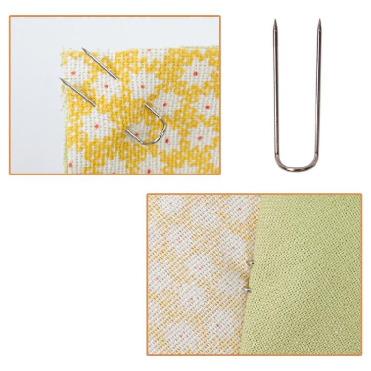 100/200Pcs Double Blocking Pin Straight Pins Fork Pin Needlecraft Pin for Sewing Fabric Quilting Project Jewelry Display