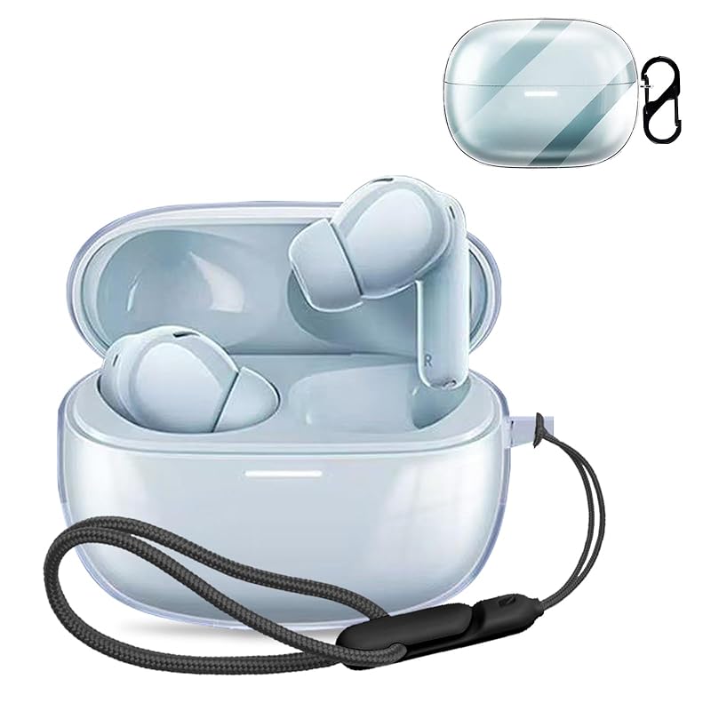 

For Xiaomi Redmi Buds 6 Pro for case cover [NOUKAJU] wireless earphones TPU protective case with strap Fall prevention Scratch prevention Shockproof