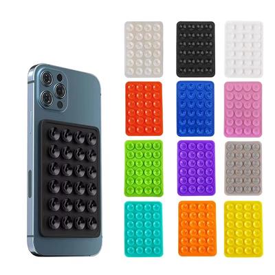 1 Adet Vantuz Duvar Standı Mat Çok İşlevli Silikon Vantuz Telefon Tutucu Kare Kaymaz Tek Taraflı Deri Kılıf Montajı