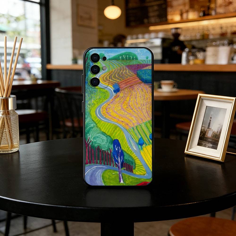 

David Hockney Art Phone Case Black Silicone Soft For Samsung S25,S24,S21,S22,S23,S30,Ultra,S20,Plus,Fe,Lite Samsung S20lite5G